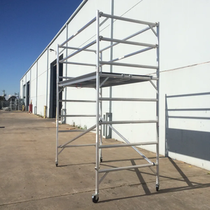 Échafaudage mobile en aluminium, tour simple large avec plateforme - Product Image 6