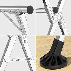 Tendedero de Ropa Retráctil de Acero Inoxidable en Forma de X, Plegable, para Balcón Exterior - Product Image 3