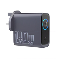 Chargeur USB C rapide GaN 140W, écran tactile, chargeur mural USB C 4 ports, adaptateur secteur pour ordinateur portable Dell XPS, iPhone, iPad Pro