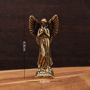 Figurine d'ange en laiton, petite décoration de table pour la maison, cadeau de pendaison de crémaillère - Product Image 4