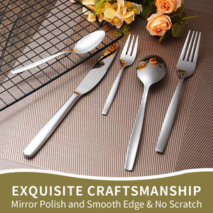 Thương mại muỗng nĩa dao hiện đại bạc besteck Bộ thép không gỉ Flatware Bộ đám cưới thiết lập dao kéo - Product Image 3