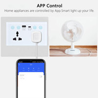 Prise murale intelligente Tuya 20A double Zigbee universelle avec panneau en verre, 2 prises USB Type C, normes EU/US/UK, type 147