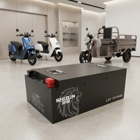 Baterai Lithium Ion LiFePO4 72V 50Ah Tahan Lama IP65 Tahan Air 3000 Siklus untuk Sepeda Listrik, Becak, Sel Silinder, BMS Tinggi