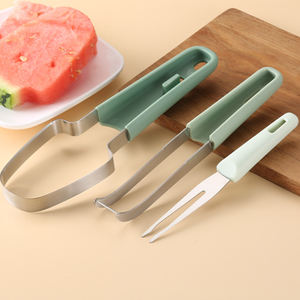 <span class=keywords><strong>Cortador</strong></span> <span class=keywords><strong>de</strong></span> Frutas y Verduras 3 en 1 <span class=keywords><strong>de</strong></span> Acero Inoxidable para <span class=keywords><strong>Sandía</strong></span>, Juego <span class=keywords><strong>de</strong></span> Cuchillos y Tenedores Profesionales, Herramienta <span class=keywords><strong>de</strong></span> Corte Multifuncional - Product Image 5