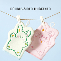 Gant de bain exfoliant mignon en forme de lapin de dessin animé pour enfants, à suspendre, pour le bain à domicile, pour bébé, pour gommer la peau