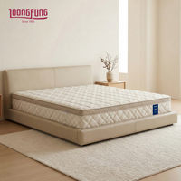 Abnehmbarer Bezug LOONGFUNG Hybrid-Matratze Maßgefertigt für Zuhause & Hotel mit Taschenfederkern, Kühlgel-Memoryschaum und Naturlatex