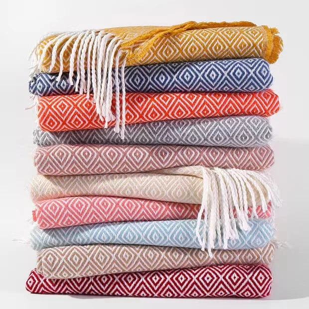 Custom Jacquard Soft Throw Blankets #H0248