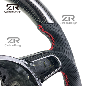 Volante Deportivo de Fibra de Carbono para <span class=keywords><strong>Audi</strong></span> TT TTS TTRS R8 V8 <span class=keywords><strong>V10</strong></span> A3 A4 A5 S3 S4 S5 RS5 B8 A6 S6 RS6 C6 RS4 B7 Q5 Q7 A8 S8 - Product Image 6