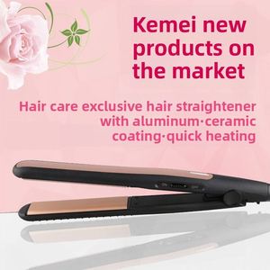 Lisseur de cheveux en céramique tourmaline Kemei KM-216A pour femmes, double usage (lissage et bouclage), chauffe rapide pour les franges - Product Image 4