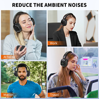 Auriculares Inalámbricos Bluetooth Híbridos OEM ODM con Cancelación de Ruido ANC, Pantalla Táctil, Auriculares Over-Ear, 30 Horas de Reproducción para Viajes