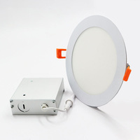 Plafonnier encastré LED 5CCT avec veilleuse 9W + 3W 12W + 3W 4 pouces 6 pouces Dimmable Canless Wafer Downlight ETL Panel Light