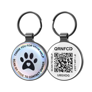 Tùy chỉnh kim loại Pet tag Chất lượng cao nhất Cá nhân hoá kim loại mất mát bằng chứng Pet Tên QR mã Pet ID tag <span class=keywords><strong>Dog</strong></span> Tag - Product Image 2