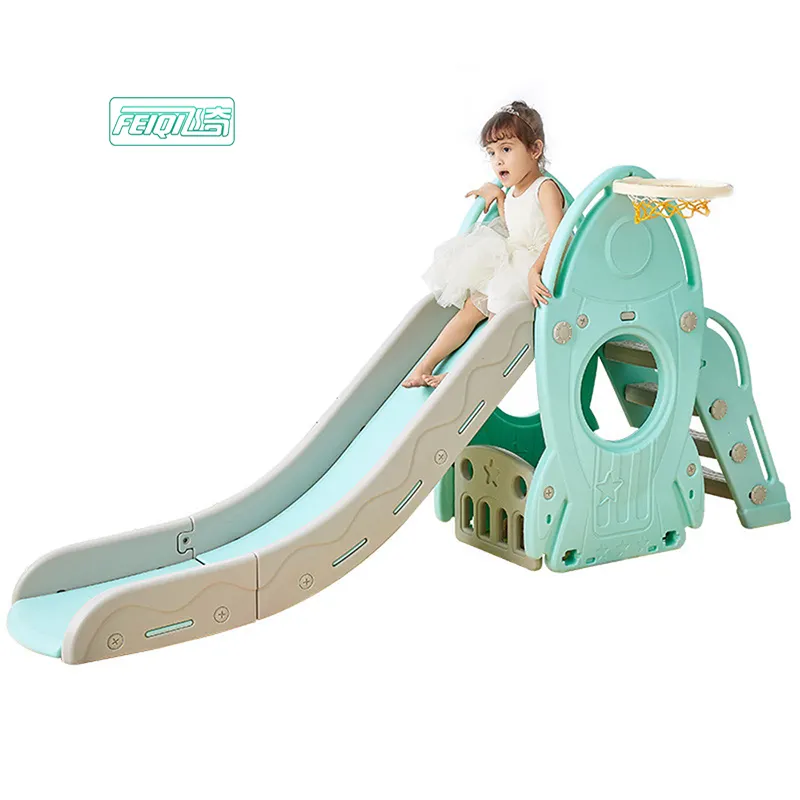 Wholesale rocket folding slide mini plastic indoor playground slide
