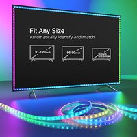 Tcwin TV Led rétro-éclairage, lumières LED pour TV avec boîte de synchronisation, décor de chambre à coucher de jeu pour 50-55 pouces Usb Luces Led 90 Office Light Copper