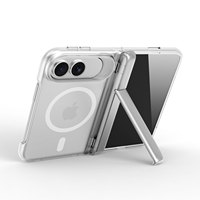 Étui de téléphone ODM de luxe magnétique transparent antichoc et étanche avec support de caméra métallique intégré anti-chute pour 18 Fold