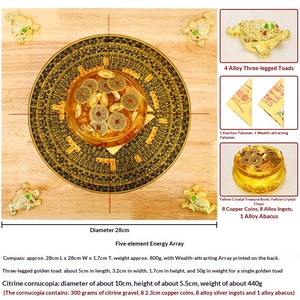 Brújula Profesional de Feng Shui Luo Pan de Grado Maestro, Herramienta Direccional con Placa Metálica para Decoración de Oficina y Corrección del Hogar - Product Image 1