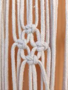 <b>White</b> Macrame Wall <b>Hanging</b> Beaded Fringe Decorative Curtain Panel Boho Home Decor - Product Image 2