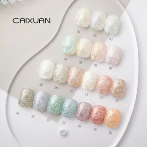 CX BEAUTY NEW product 3D emboss gel uv gel polish shift pearl aurora effect