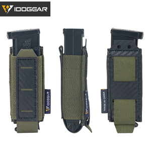 IDOGEAR Carbon Fiber Tactische Enkelvoudige Magazijn <span class=keywords><strong>Pouch</strong></span> 500D Nylon Camo Molle Tactische Magazijn <span class=keywords><strong>Pouch</strong></span> voor 9mm Magazijnen - Product Image 6
