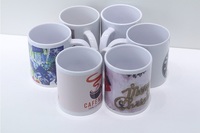 Tasse à café en céramique vierge 11oz pour sublimation, transfert thermique, impression minimaliste, cadeaux d'affaires durables 301-400ml, personnalisable OEM