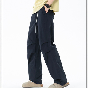 OEM tùy chỉnh của nam giới Trọng lượng nhẹ quá khổ ngoài trời Quần thời trang hip hop thời trang dạo phố giản dị pantalon Homme thấp hơn gió Breaker - Product Image 3