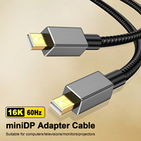 Cable Mini DisplayPort a Mini DisplayPort 2.1 de 1M 2M 16K, 16K60Hz 8K120Hz 4K240Hz 80Gbps Bidireccional