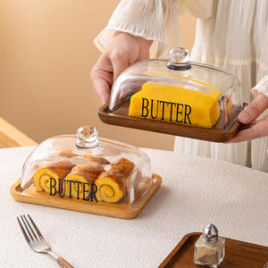 Bandeja cuadrada de madera para pasteles, bandeja para aperitivos, bandeja para exhibir aperitivos, adorno para mesa de postres con tapa, diseño minimalista de estilo japonés - Product Image 3