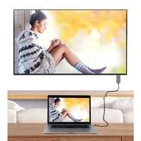 Câble adaptateur vidéo USB-C3.1 Type C vers HDTV TV, gaine en PVC, cordon audio vidéo pour ordinateur, câble de transfert vidéo pour moniteur