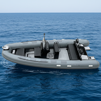Bateau pneumatique de sport à 8 places, vente flash française, 21 pieds, DL RIB 640, aluminium, Hypalon/PVC, dérive, PVC 1,2 mm