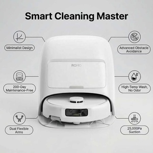 DJI UAV Drone Level ROMO Aspirateur robot avec cartographie domestique, base de vidage automatique 200 jours, 25000Pa, 360° °   Tapis domestique anti-obstacles - Product Image 2