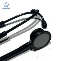 Stéthoscope médical double tête pour infirmières, enfants et adultes, avec accessoires et étui de transport