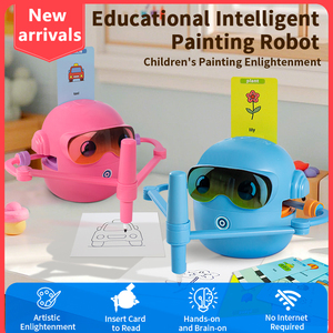 Juguetes Interactivos <span class=keywords><strong>bambini</strong></span> arte pittura Robot 100 carte di vernice intelligente musica automatica disegno interattivo Robot per <span class=keywords><strong>bambini</strong></span> giocattoli - Product Image 4