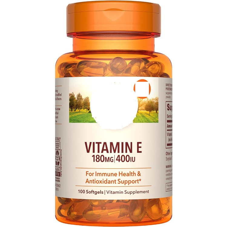 OEM Private Label Vitamin E Softgels Dairy, Gluten, and Soy Free, Non-GMO Antioxidant Dietary Supplement
