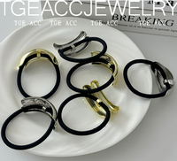 NOUVELLE MODE Offres Spéciales Simple Temperament U-shaped Geometric Hair Rope Punk metal Hair Rings Accessories