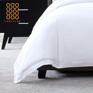 Copripiumino <span class=keywords><strong>per</strong></span> Hotel bianco Set copripiumino lenzuolo <span class=keywords><strong>per</strong></span> lenzuolo economico personalizzato percalle cotone egiziano semplice borsa in PE - Product Image 2