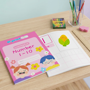 Cahier d'exercices de nombres pour enfants E-print 1-10, apprentissage précoce du comptage pour les enfants de 3 à 6 ans, format A5 - Product Image 2
