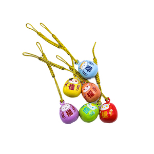 Campana de Viento de Latón Estilo Japonés Personalizada con Animales Pintados, Campana de Buena Suerte y Bendición, Accesorios Colgantes para Teléfono - Product Image 3