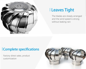 Capot de ventilation à ventouse non motorisé pour toiture, 300 mm, 500 mm, 800 mm, écologique et sans électricité requise - Product Image 5