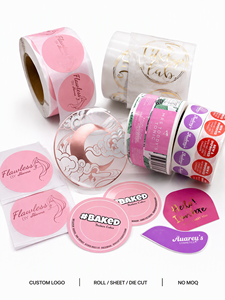 Etiquetas de Embalaje Transparentes Impermeables Personalizadas, Etiquetas Adhesivas Resistentes de PET con Logotipo para Latas y Frascos - Product Image 1