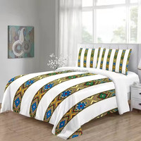 Ensemble de literie en polyester imprimé en 3D, motif traditionnel éthiopien Habesha Saba Telet, vente en gros