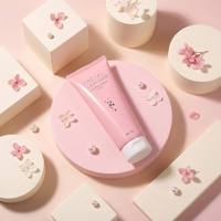 Tubo Vuoto in Plastica PE Rosa da 120ml Personalizzabile, Tubo Rotondo Texturizzato di Alta Qualità per Confezioni Cosmetiche di Detergenti Viso e Lozioni