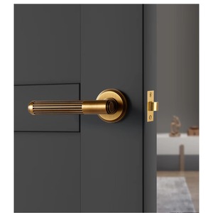 Serratura di Lusso Moderna per Porte, Maniglia in Ottone di Alta Qualità, Elegante e Resistente per Porte in Legno di Bagno, Sala da Pranzo, Condominio - Product Image 2