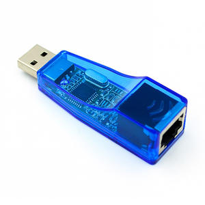 QF9700 Chip USB 2.0 LAN RJ45 Ethernet <strong>Network</strong> Card Adapter <strong>10</strong>/100Mbps PC External Converter Transparent Blue - Product Image 5