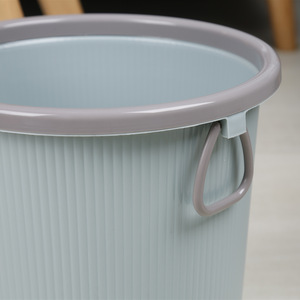 Yongxing Plastic Trash Can 8L Cylindrical <b>With</b> <b>Lid</b> Indoor Use Sorting Waste Bin - Product Image 2