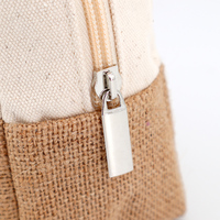 Logo personnalisé personnalisé voyage toile coton Jute cosmétique maquillage accessoires soin de la peau organisateur stockage étui cadeau sac pochette