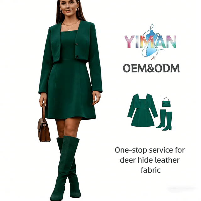 Factory ODM Vintage Faux Suede Set Retro Leather-Look Women's Fashion Trendy Ensemble Personalized Logo