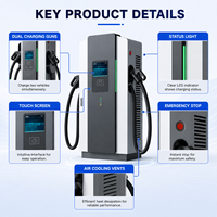Chargeur rapide DC à double connecteur 120kW 160kW 180kW CCS2 GB/T OCPP avec partage d'énergie intelligent pour projets de stations de recharge publiques