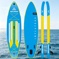 Planche de paddle gonflable InflaToGo All Round SUP 12'6" avec construction en PVC Drop Stitch, pagaie et pompe incluses