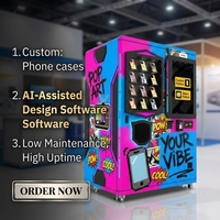 Distributeur automatique de téléphones DIY avec écran tactile de 32 pouces, impression UV intelligente, kiosque de personnalisation de coques de téléphone pour centre commercial