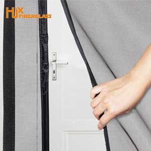 Cortina de puerta de ventana de pantalla de diseño moderno personalizada cortina de mosquito de fibra de vidrio magnética manos libres HJX Red de puerta de fibra de vidrio - Product Image 4